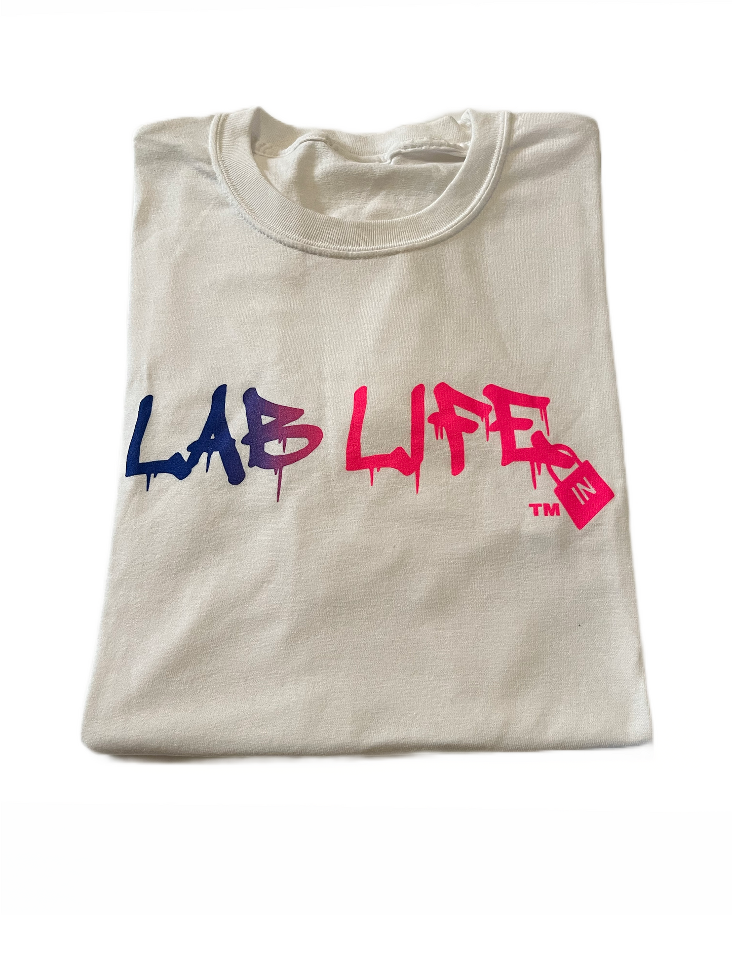 long sleeve lab life white drip