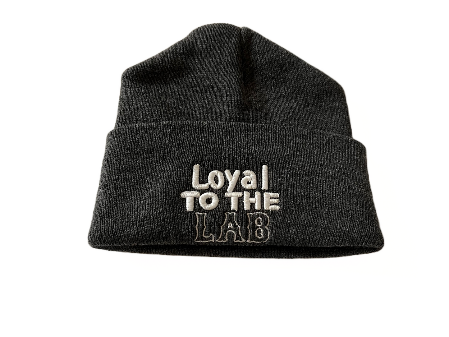 beanie embroidered charcoal big lab