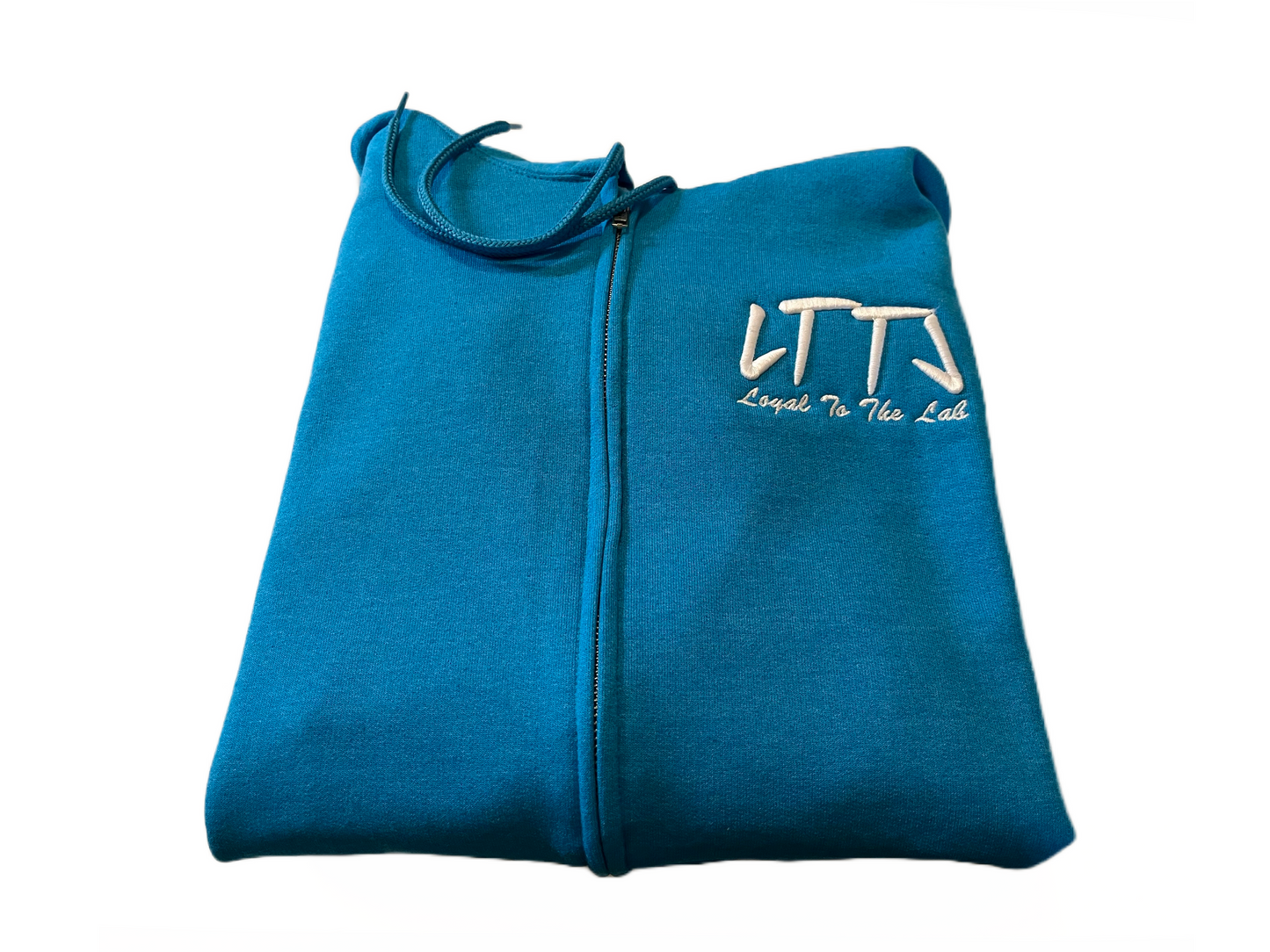 zip front hoodie lttl turquois